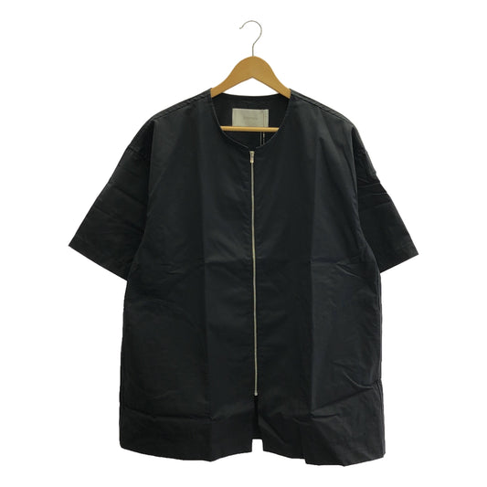 【新品】  prasthana / プラスターナ | less shirt 半袖シャツ | M | ブラック | メンズ