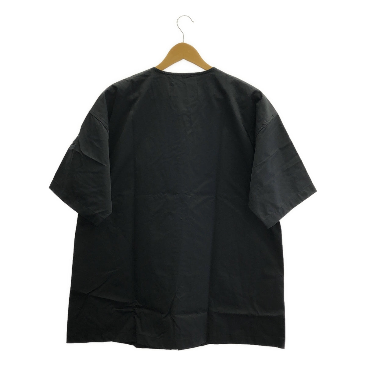 【新品】  prasthana / プラスターナ | less shirt 半袖シャツ | M | ブラック | メンズ