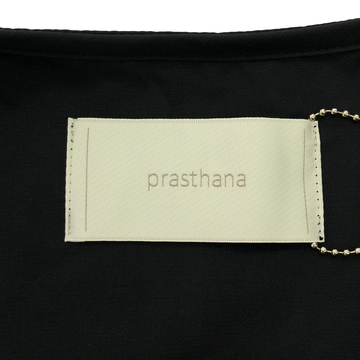 【新品】  prasthana / プラスターナ | less shirt 半袖シャツ | M | ブラック | メンズ