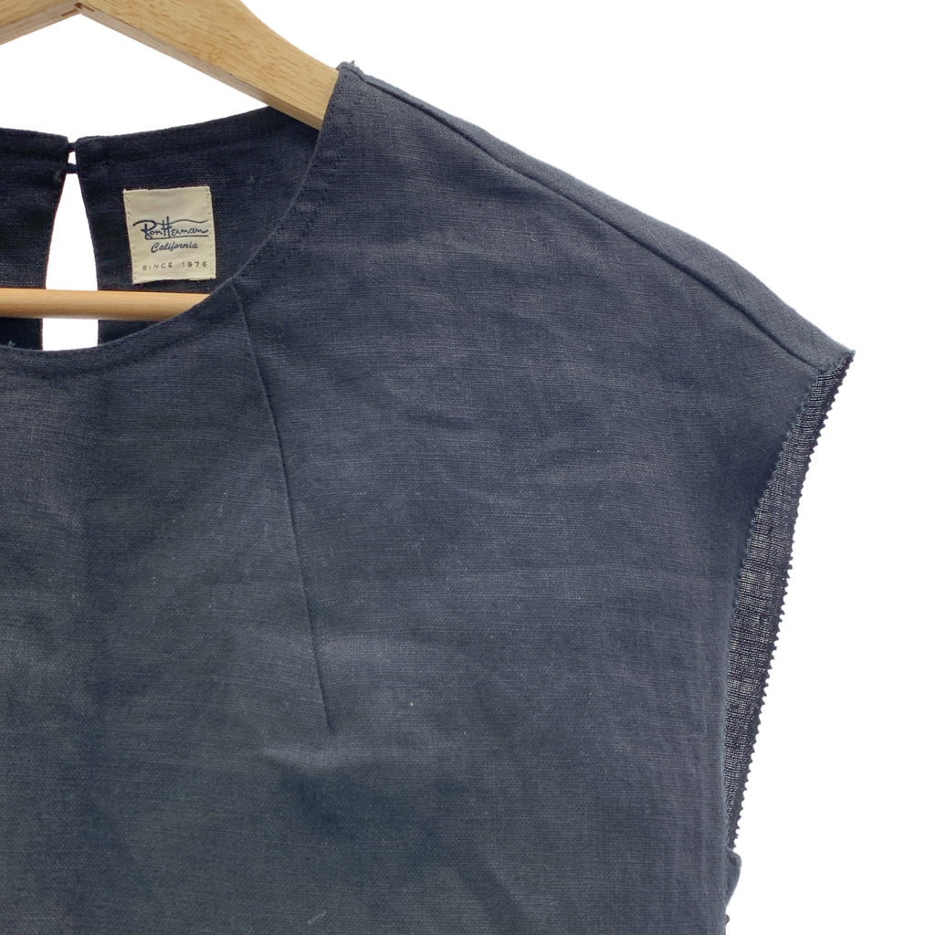 Ron Herman | 亞麻無袖連身裙，附側拉鍊口袋 | S碼 | 女款