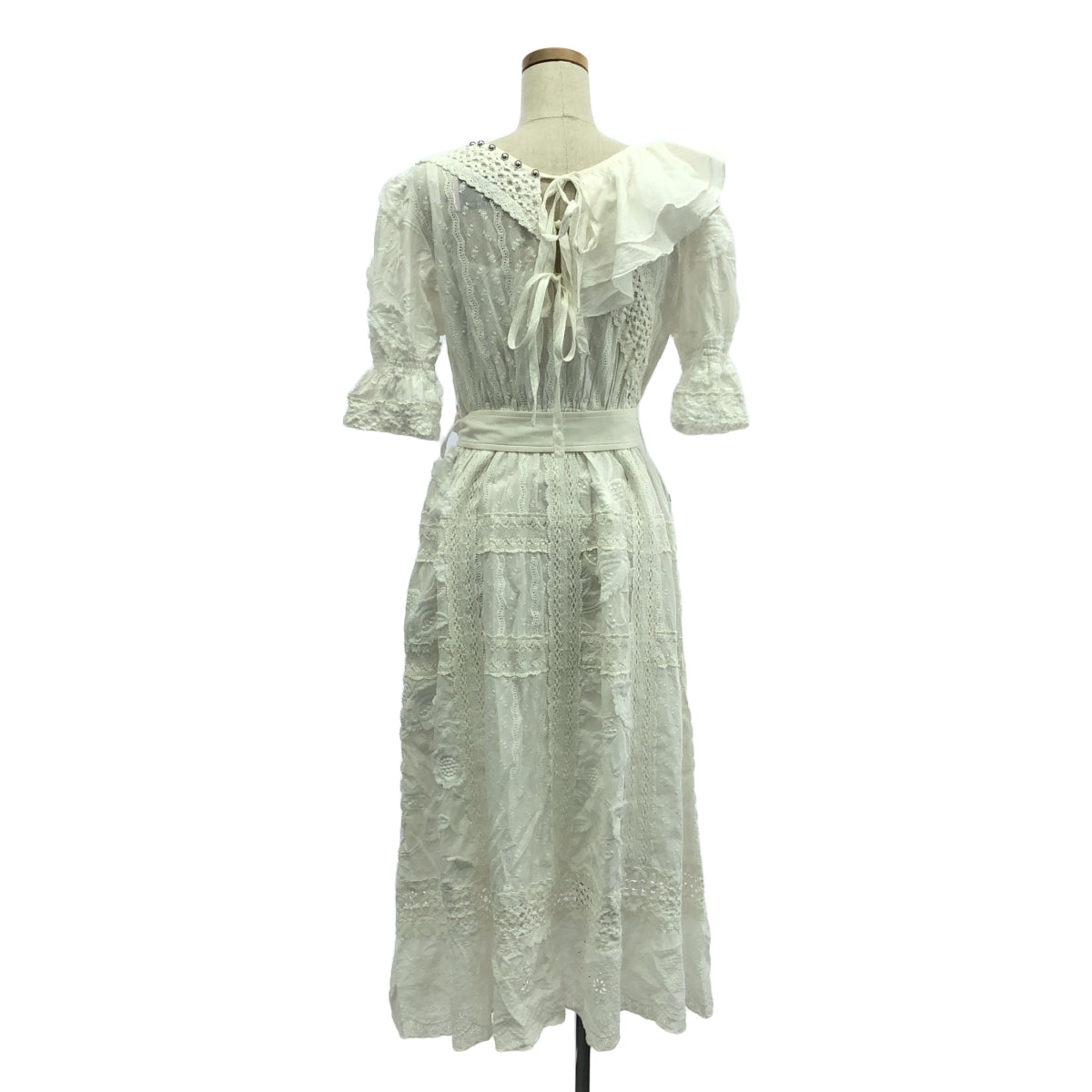 rurumu: / Rurumu | 2020SS | Embroidered Belted Dress / With Inner Camisole | F | Women's