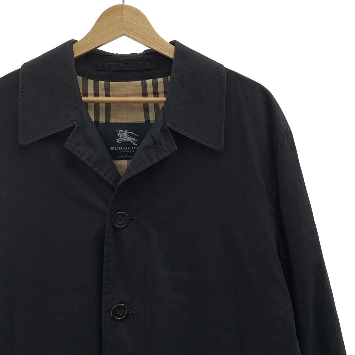 BURBERRY LONDON / 버버리 런던 | 노바 체크 스텐 컬러 코트 | 48 | 남성
