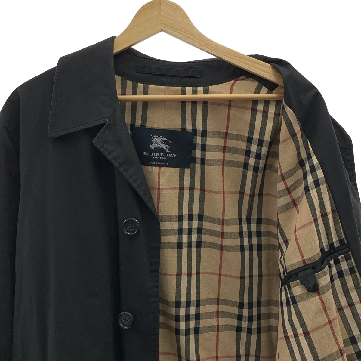 BURBERRY LONDON / 버버리 런던 | 노바 체크 스텐 컬러 코트 | 48 | 남성