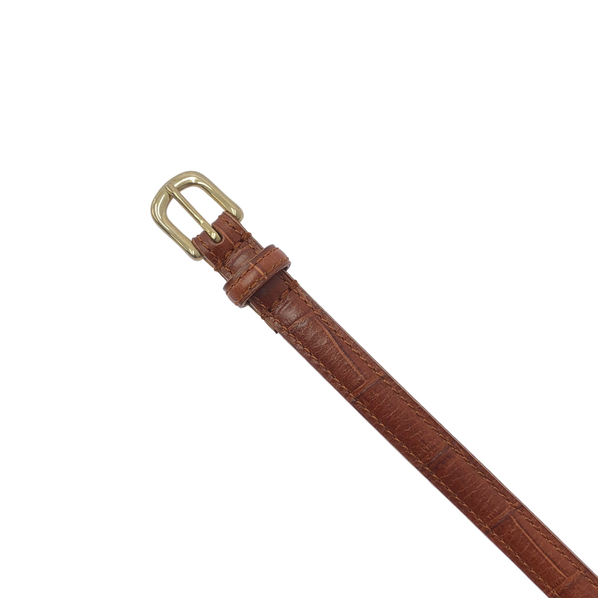 Felisi | 皮革壓花金扣皮帶 | 尺寸 48-90 | 棕色/金色 | 男款