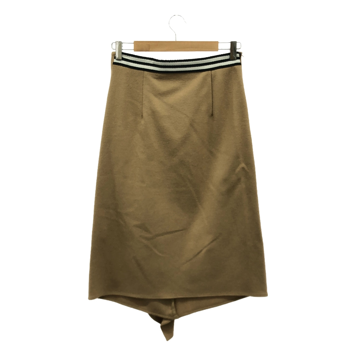 【美品】  BORDERS at BALCONY / ボーダーズアットバルコニー | メルトン ジャージーウール スカート | 38 | ベージュ | レディース