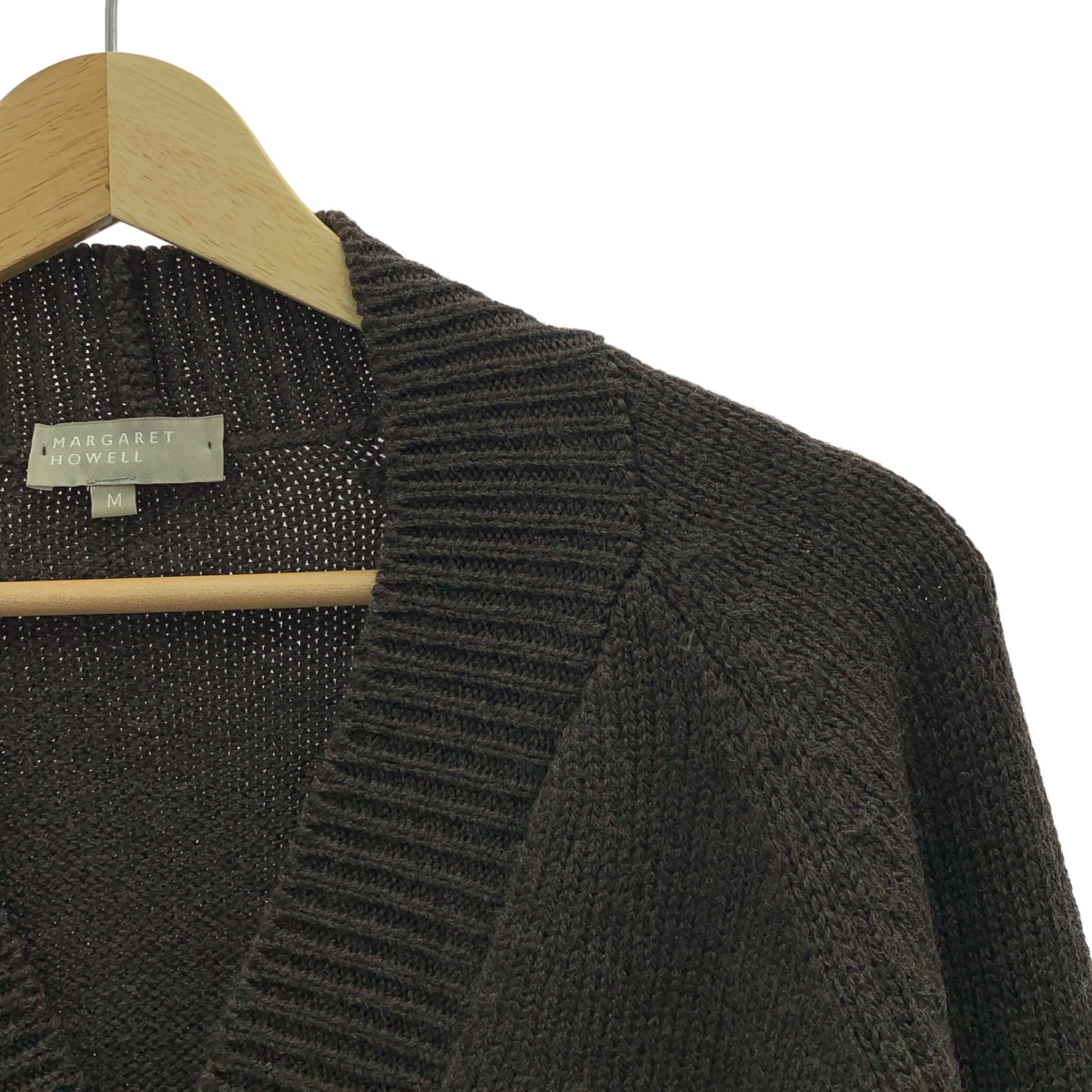 MARGARET HOWELL / マーガレットハウエル | ウール Vネック ニットカーディガン | M | メンズ