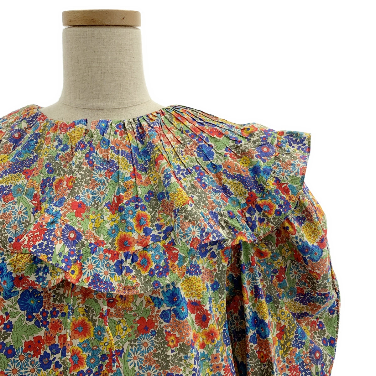 HORROR VACUI / ホラーヴァキュイ | フラワープリント ギャザー フリル プルオーバーワンピース | XS | レディース