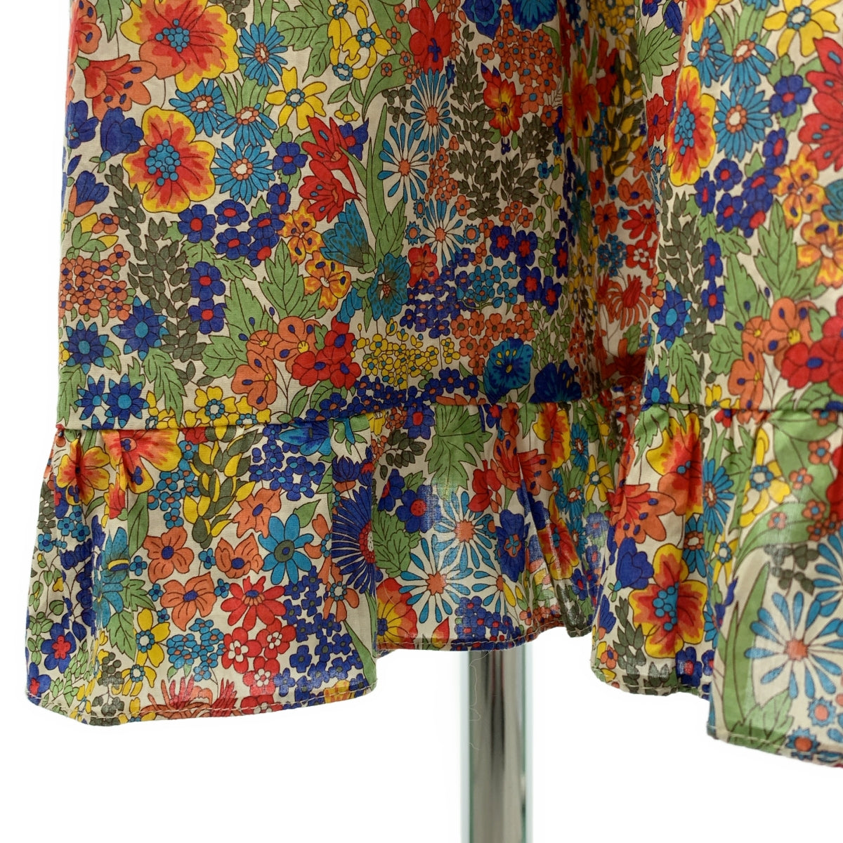 HORROR VACUI / ホラーヴァキュイ | フラワープリント ギャザー フリル プルオーバーワンピース | XS | レディース