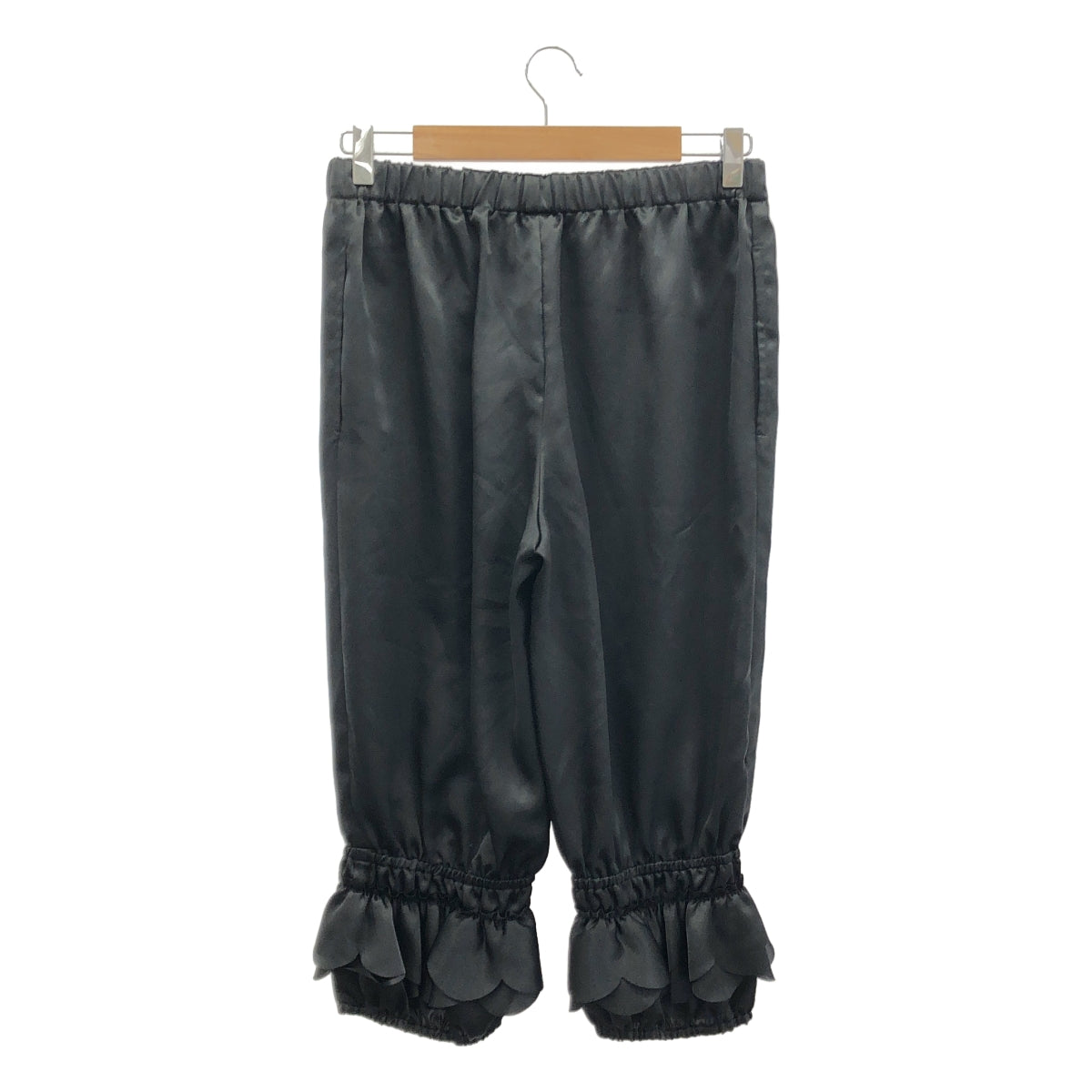 COMME des GARCONS COMME des GARCONS / コムコム | ポリエステル スカラップ ドローストリング ウエストゴム  イージーパンツ | S | レディース
