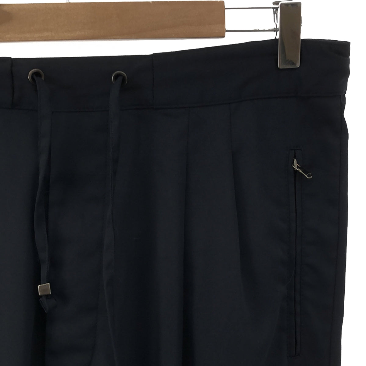 MESSAGERIE | Wool polyester 2-tuck easy pants | 48 | Navy | Men's