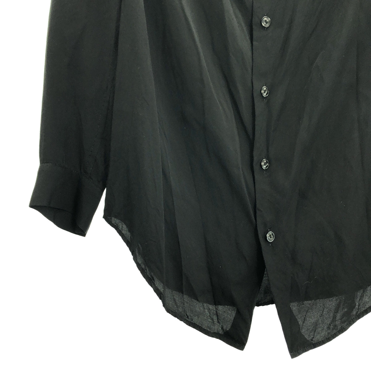 LIMI feu / 리미푸 | 레이온 빅 컬러 셔츠 | S | 블랙 | 여성