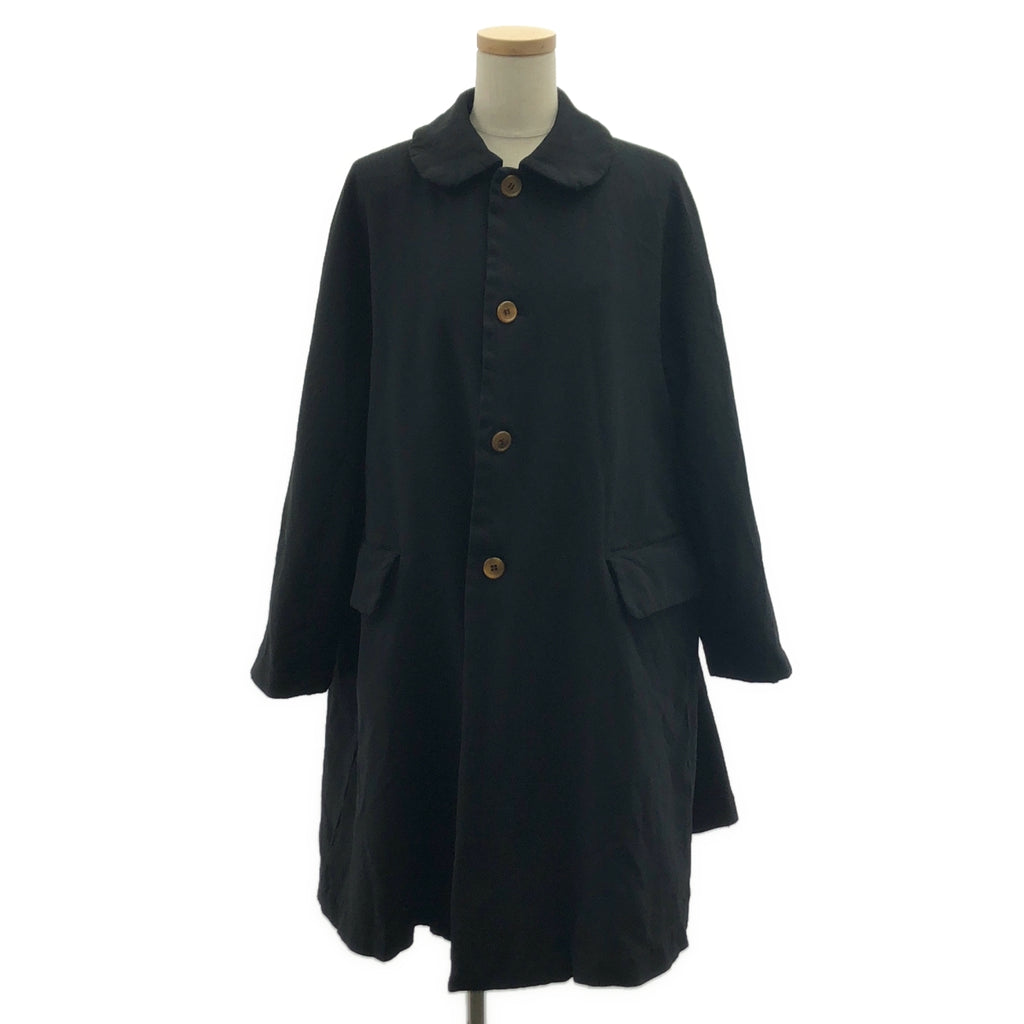 COMME des GARCONS | 2013 秋冬 | 聚酯縮水圓領單排扣大衣 | XS | 女款