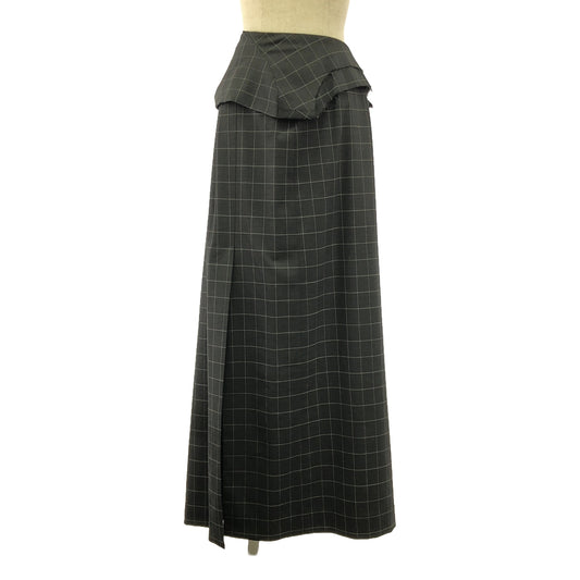 [New] MARINA YEE | 2024SS | REWORKED SLEEVEDRESS SKIRT | S | Charcoal Gray | Women's