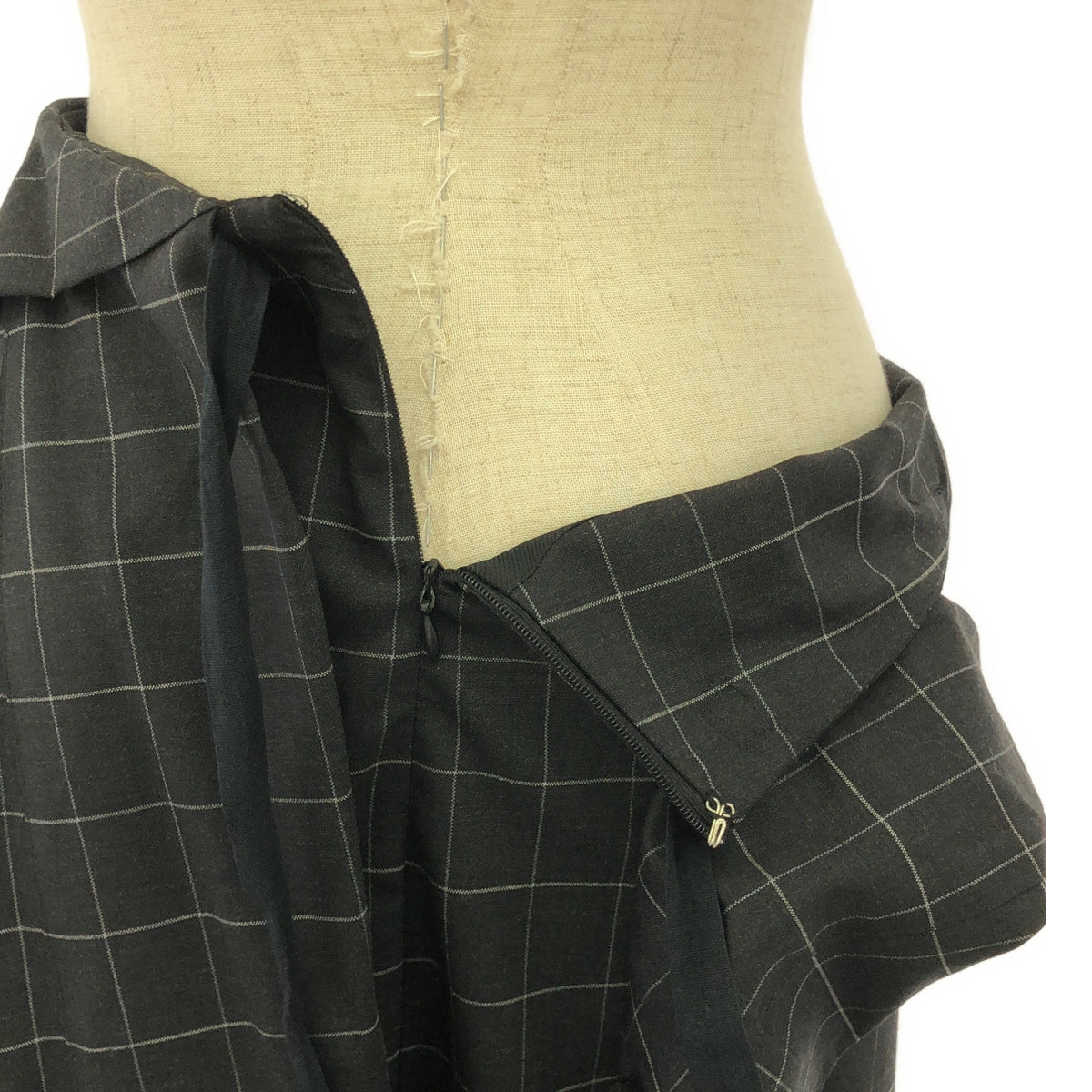 [New] MARINA YEE | 2024SS | REWORKED SLEEVEDRESS SKIRT | S | Charcoal Gray | Women's