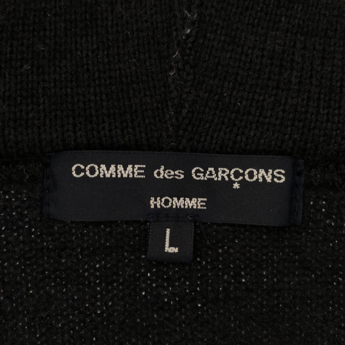【美品】  COMME des GARCONS HOMME / コムデギャルソンオム | 2021AW | ジップアップフリースパーカー | L | ブラック | メンズ