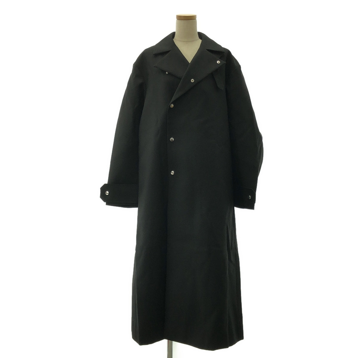 【美品】  HARUNOBUMURATA / ハルノブムラタ | IRONVILLE ステンカラー コート | 36 | ブラック | レディース