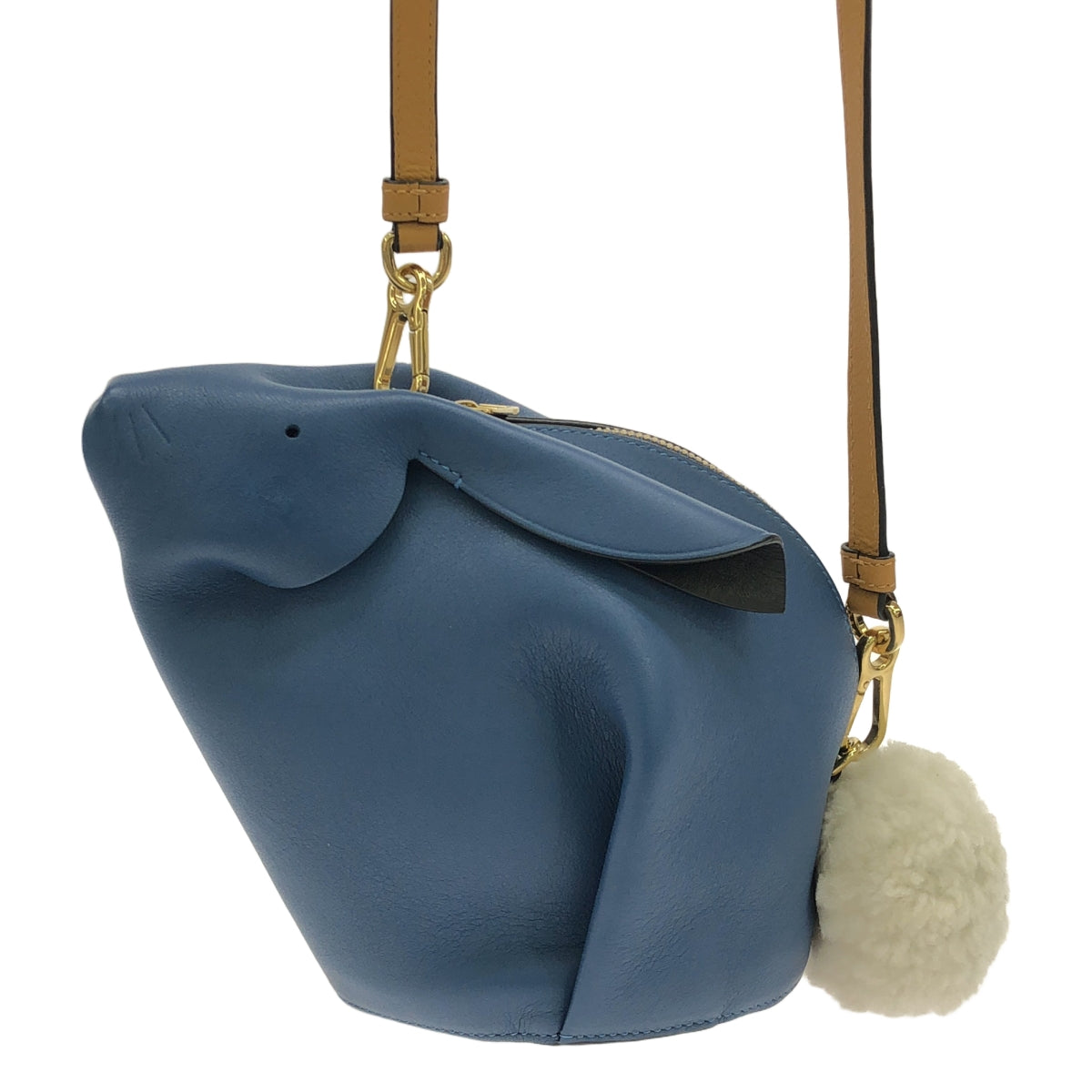【미품】 LOEWE / 로에베 | 토끼 가방 가죽 숄더백 | 블루 | 여성