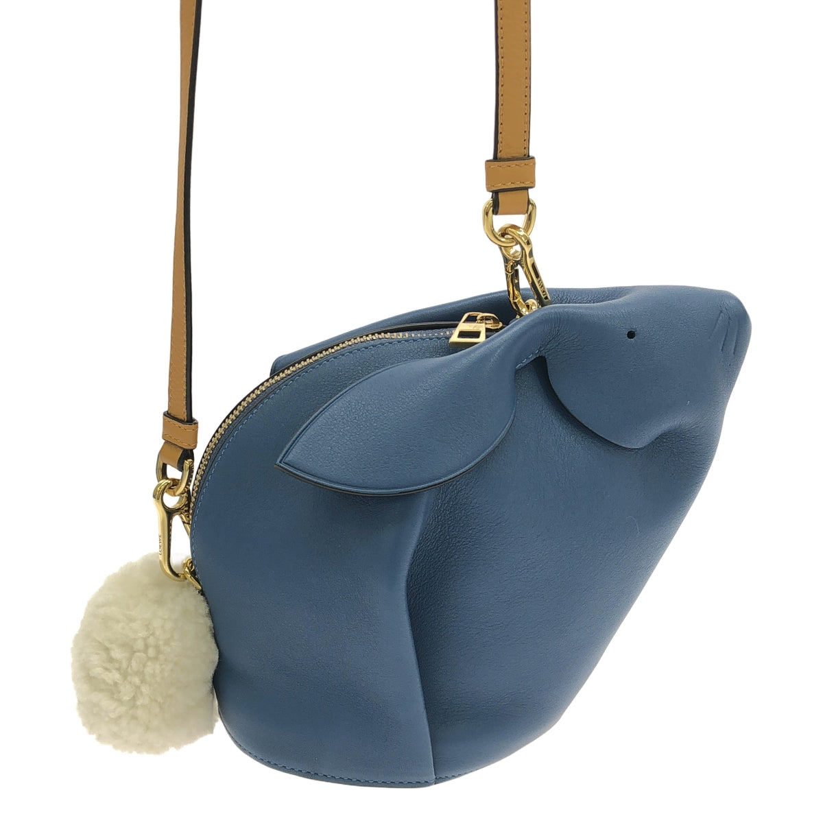【미품】 LOEWE / 로에베 | 토끼 가방 가죽 숄더백 | 블루 | 여성