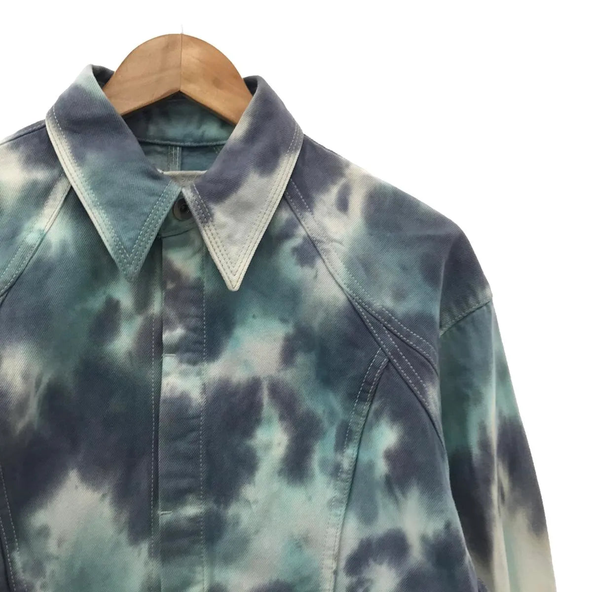 【新品】  KANAKO SAKAI / カナコサカイ | TIE DIE DENIM SHIRT タイダイ デニムシャツ | 36 | ブルー/ホワイト | レディース