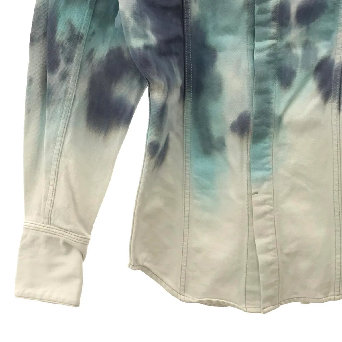 【新品】  KANAKO SAKAI / カナコサカイ | TIE DIE DENIM SHIRT タイダイ デニムシャツ | 36 | ブルー/ホワイト | レディース