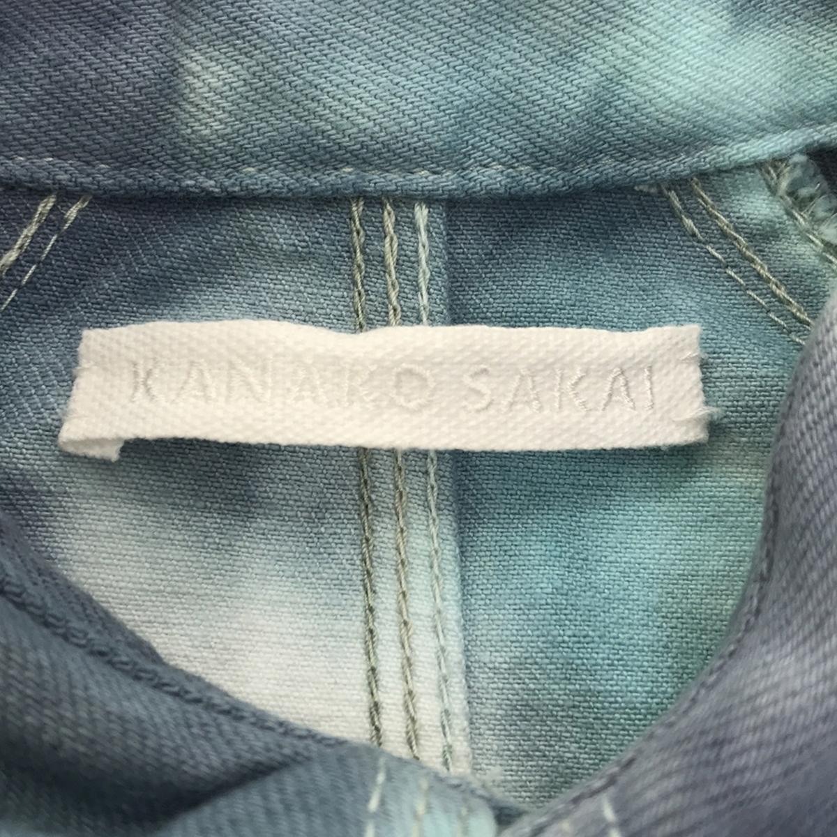 【新品】  KANAKO SAKAI / カナコサカイ | TIE DIE DENIM SHIRT タイダイ デニムシャツ | 36 | ブルー/ホワイト | レディース