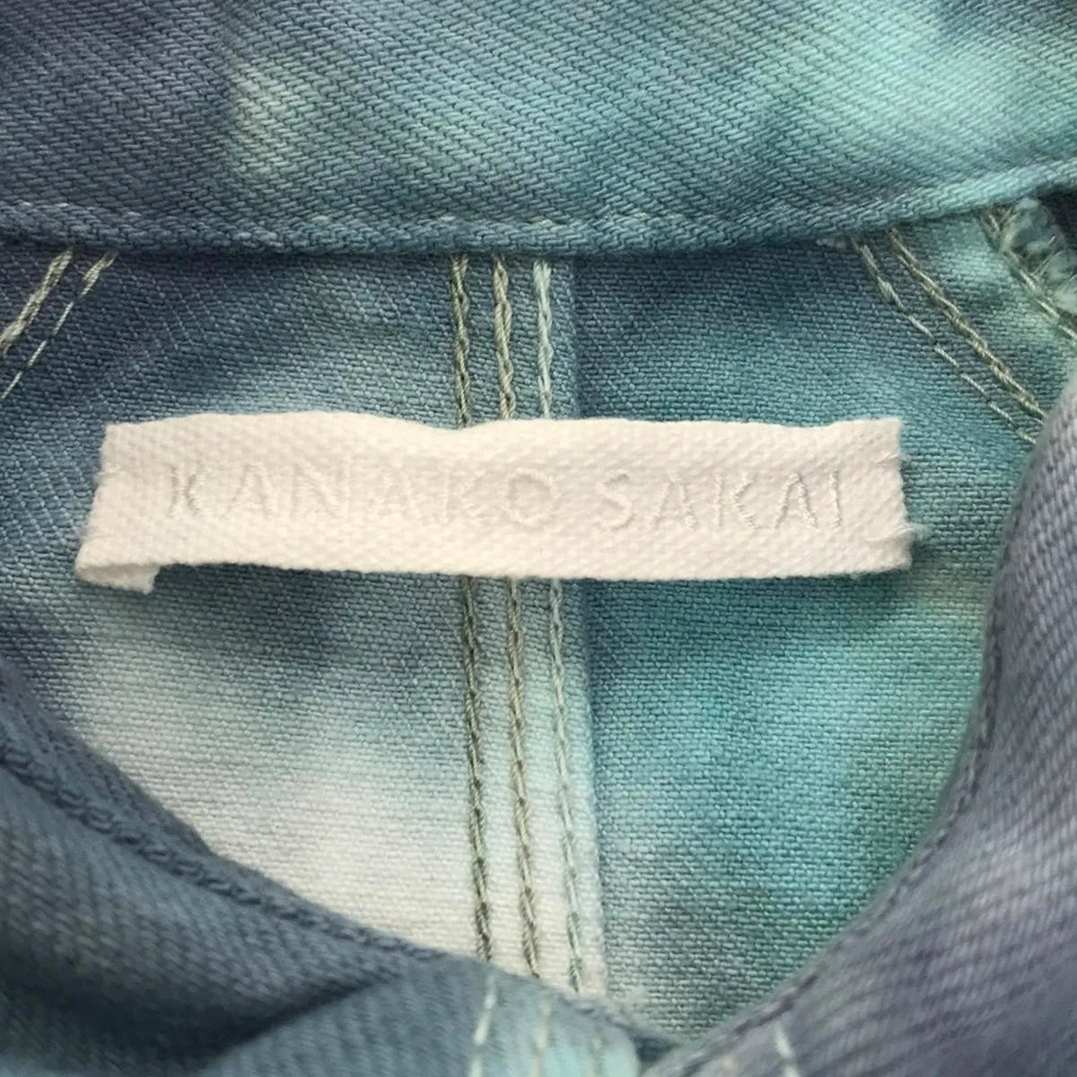 【新品】  KANAKO SAKAI / カナコサカイ | TIE DIE DENIM SHIRT タイダイ デニムシャツ | 36 | ブルー/ホワイト | レディース