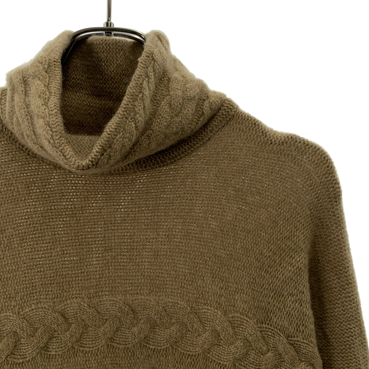 Loro Piana / ロロピアーナ | カシミヤ ハイネック ケーブルニット | 42 | ブラウン | レディース