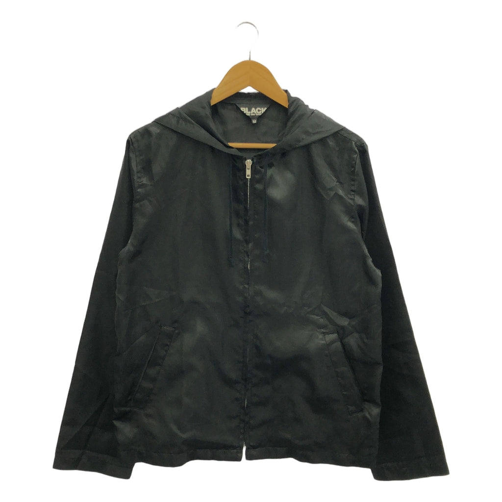 BLACK COMME des GARCONS / ブラックコムデギャルソン | 2022AW | バックロゴ フーデッドジャケット | M | ブラック | レディース
