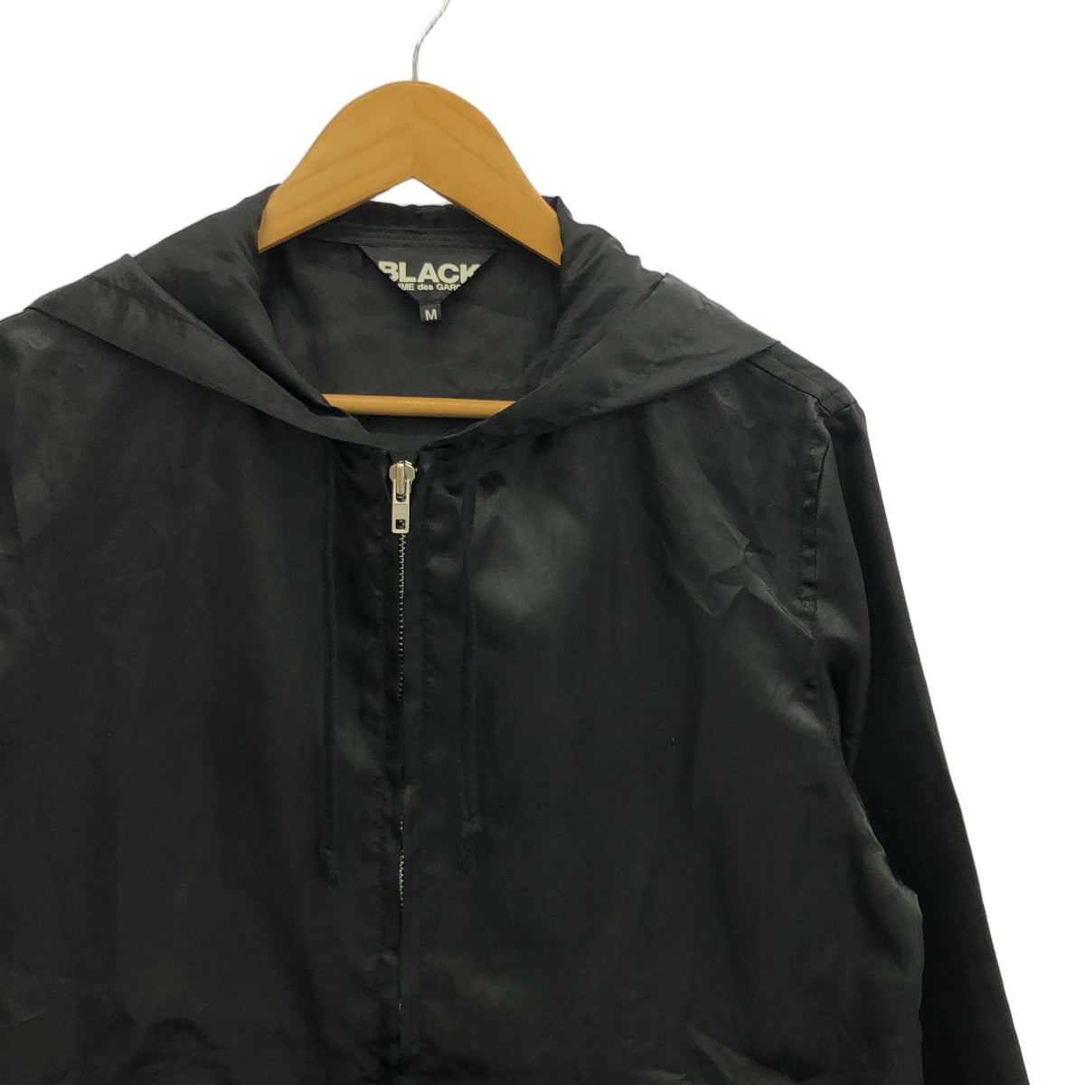 BLACK COMME des GARCONS / 블랙콤 데 갤슨 | 2022AW | 백 로고 후드 재킷 | M | 블랙 | 여성