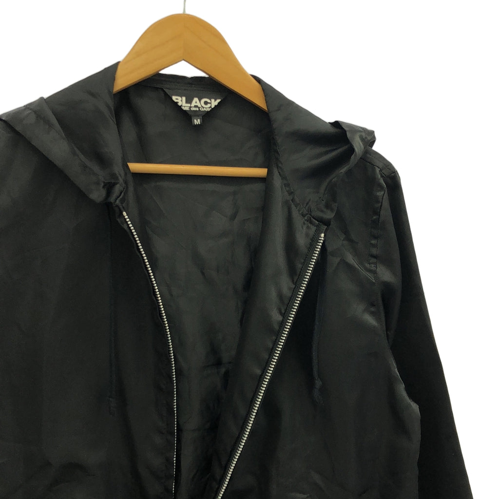 BLACK COMME des GARCONS / ブラックコムデギャルソン | 2022AW | バックロゴ フーデッドジャケット | M | ブラック | レディース