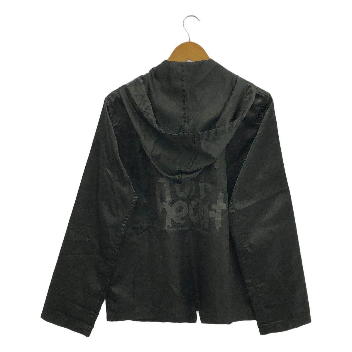 BLACK COMME des GARCONS / ブラックコムデギャルソン | 2022AW | バックロゴ フーデッドジャケット | M | ブラック | レディース