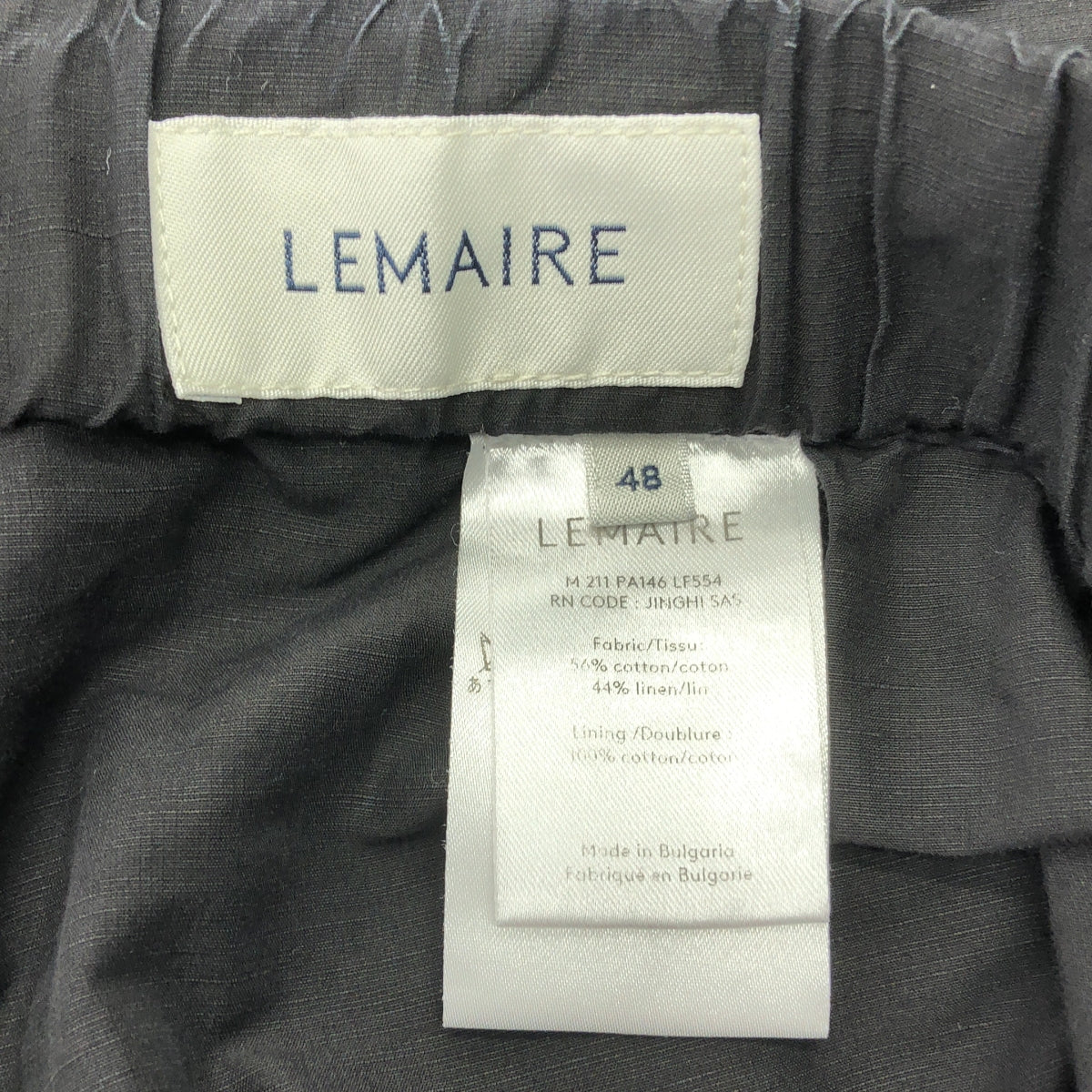 LEMAIRE / 르메르 | 코튼 린넨 드로우 스트링 탁 팬츠 | 48 | 남성