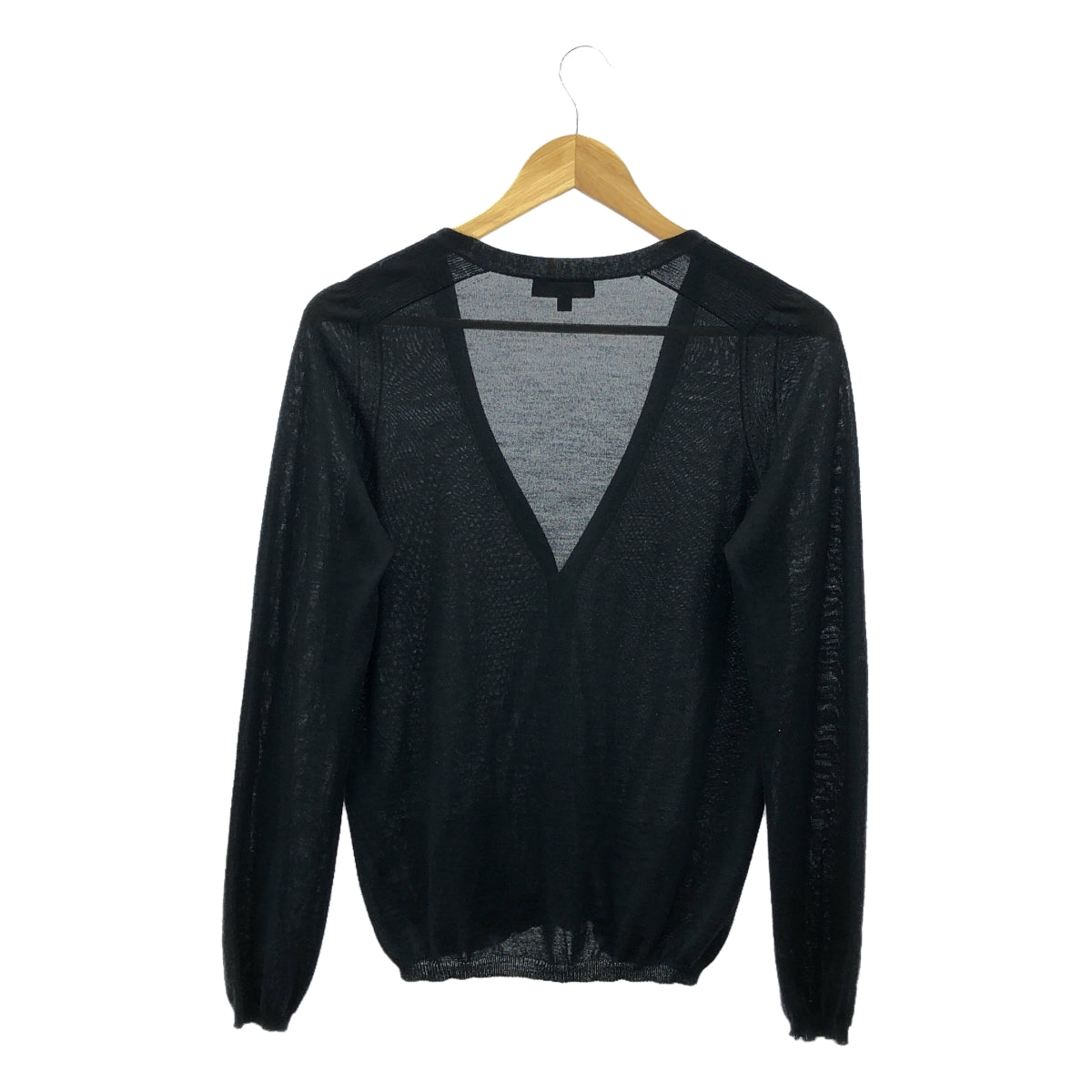 Drawer | 18G Cashmere Silk V-neck Cardigan | 2 | Black | Women's