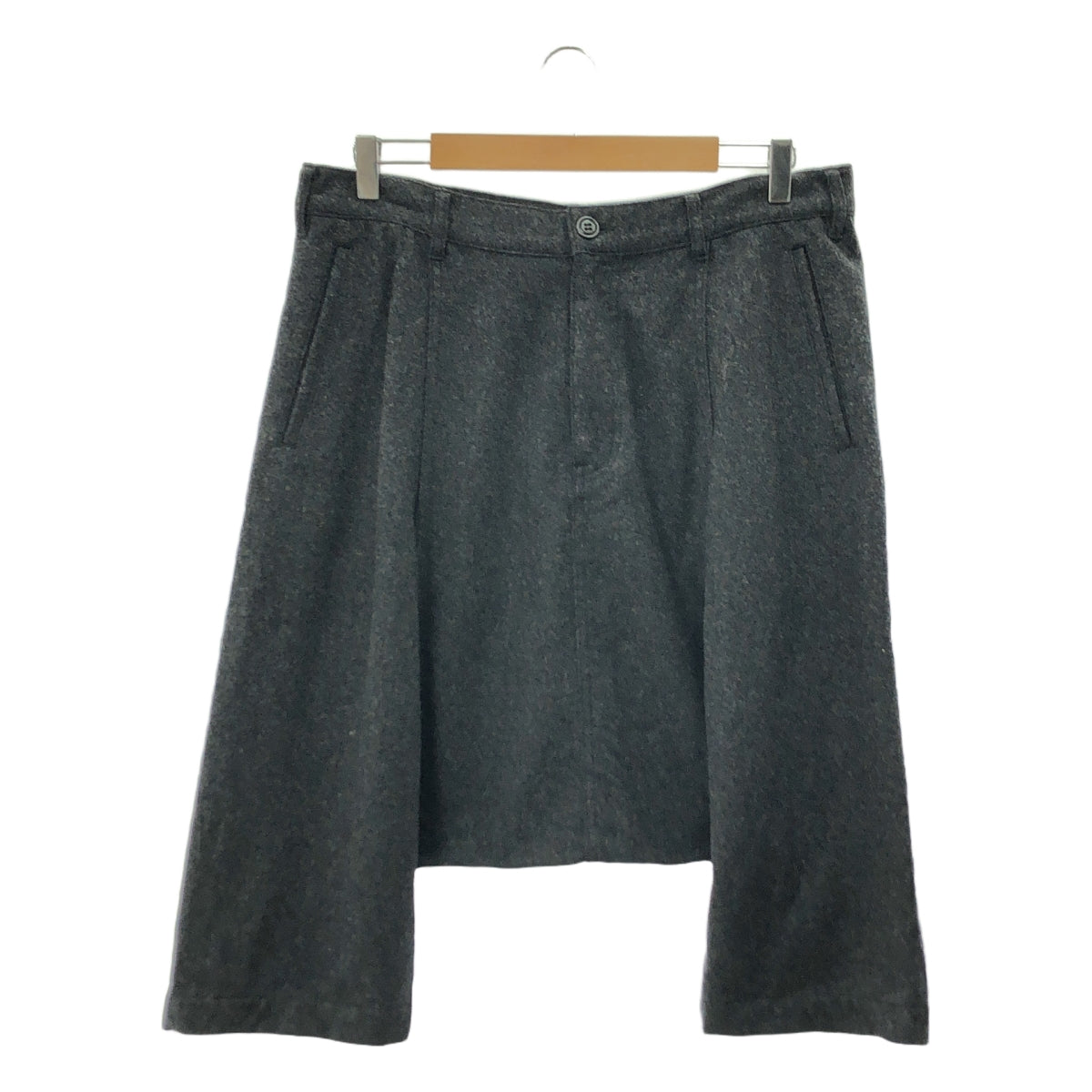 COMME des GARCONS HOMME PLUS / 콤데 갤슨 옴플루스 | 2012AW | 울 축융 사루엘 반바지 반바지 | M | 다크 그레이 | 남성