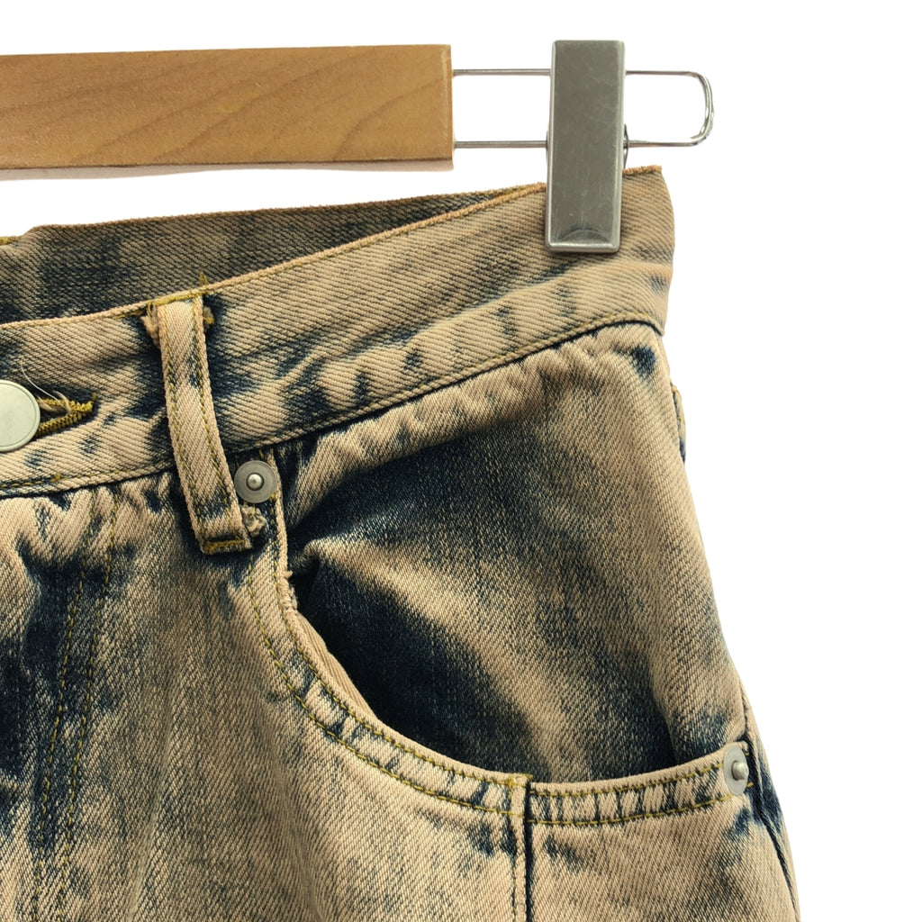 YOKE / ヨーク | 2025SS | Bleach & Over Dye Denim Wide Straight 5P Pants / ブリーチ&オーバーダイデニムワイドストレート5Pパンツ / ユニセックス | 1 | インディゴ/ブラウン系 | メンズ