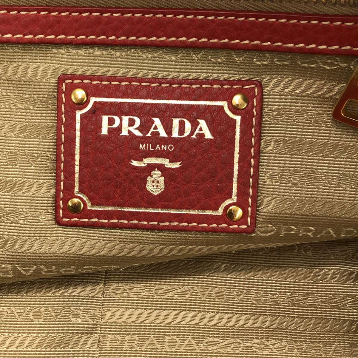 PRADA / プラダ | 2Way レザー ショルダー トートバッグ | レッド | レディース – KLD