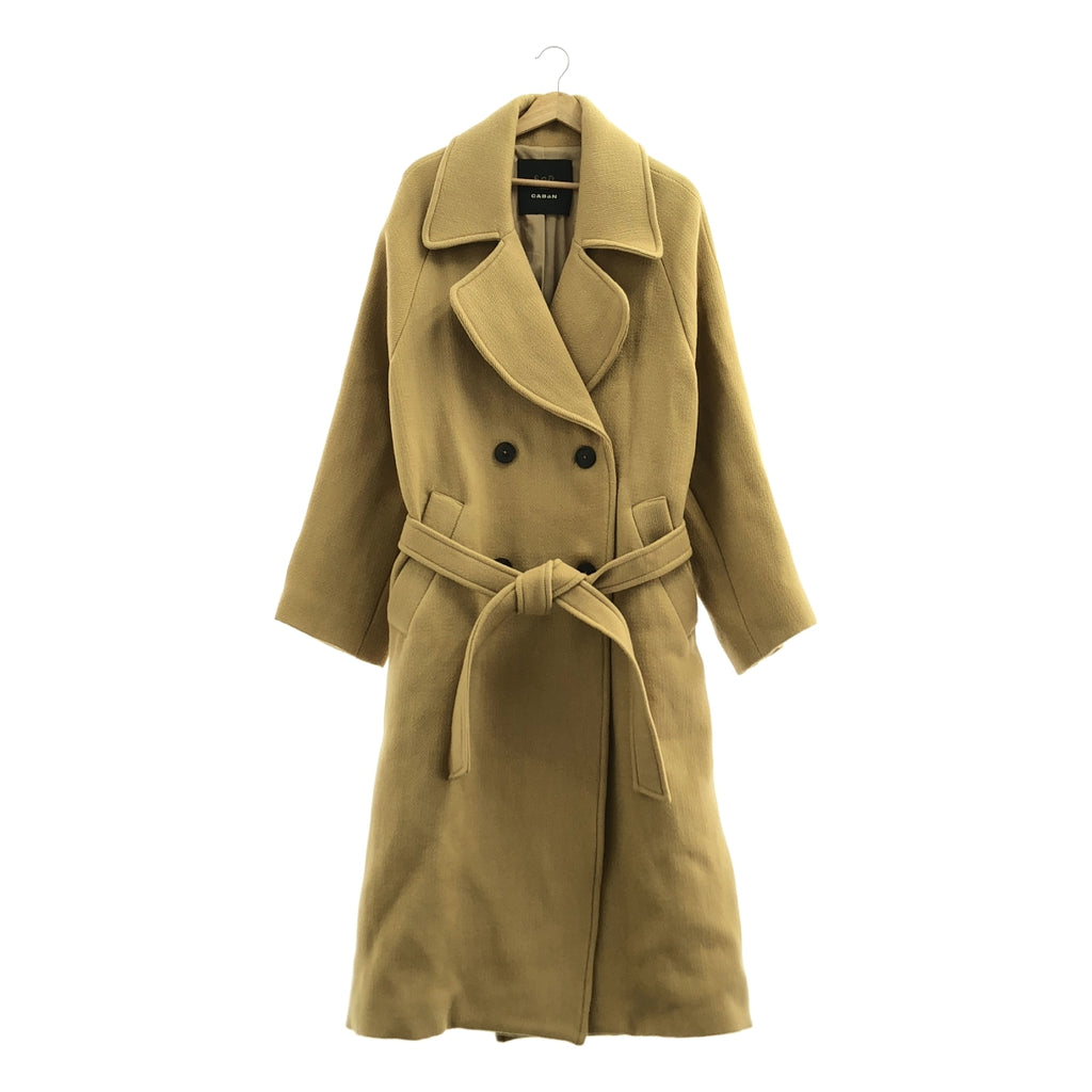 CABaN / 캐빈 | × Sea NEW YORK 울 벨티드 오버 트렌치 코트 / 총 안감 | S | 카멜 | 여성