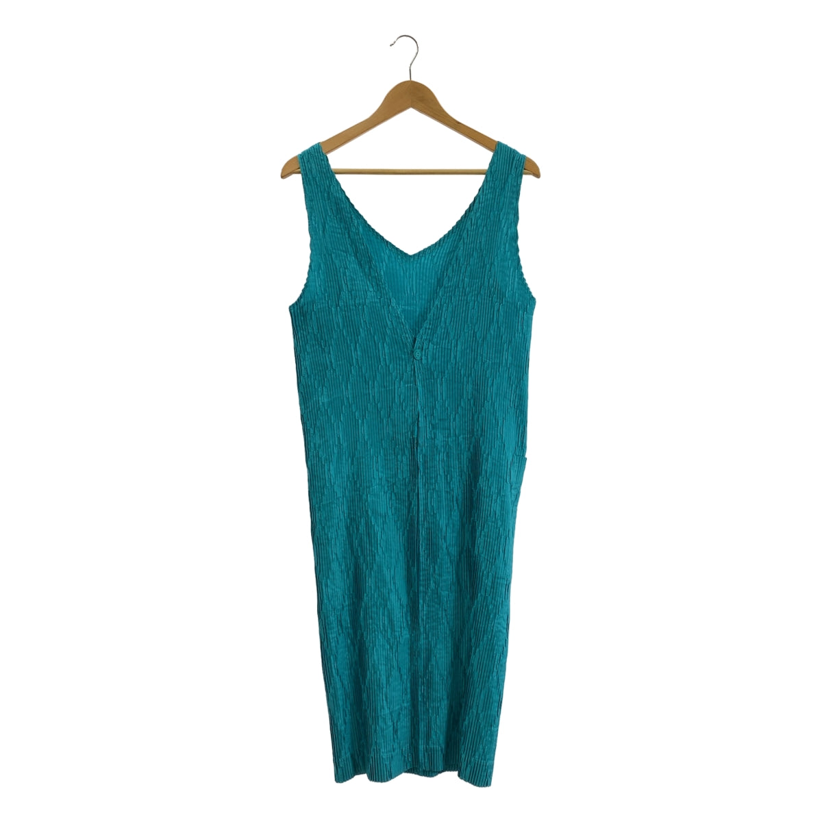 im product ISSEY MIYAKE / 아이임 제품 이세이미야케 | 주름 가공 원 버튼 앞치마 원피스 |