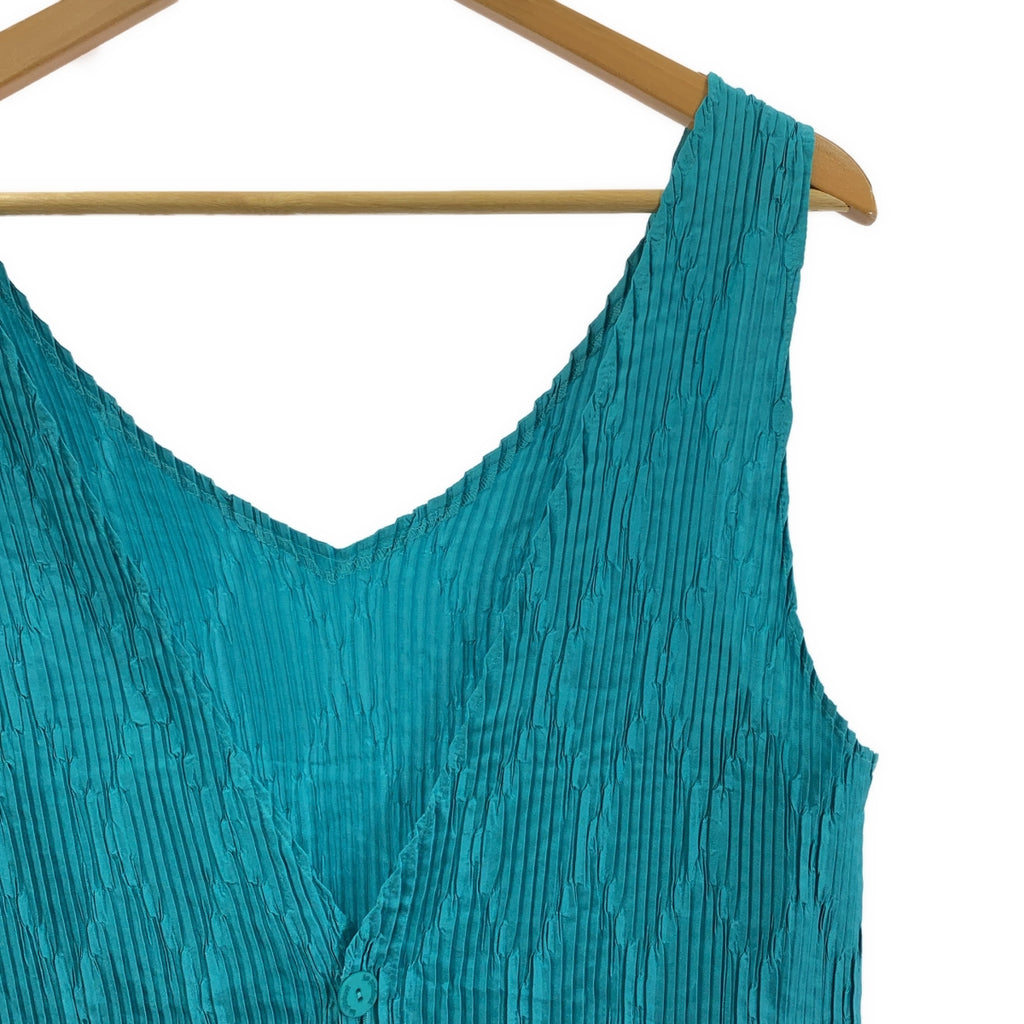 im product ISSEY MIYAKE / 아이임 제품 이세이미야케 | 주름 가공 원 버튼 앞치마 원피스 |