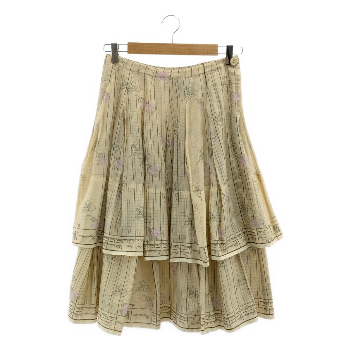 COMME des GARÇONS 針織 | 棉質印花層疊半身裙 | S 碼 | 女款