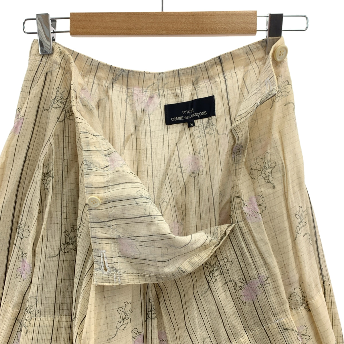 COMME des GARÇONS 針織 | 棉質印花層疊半身裙 | S 碼 | 女款