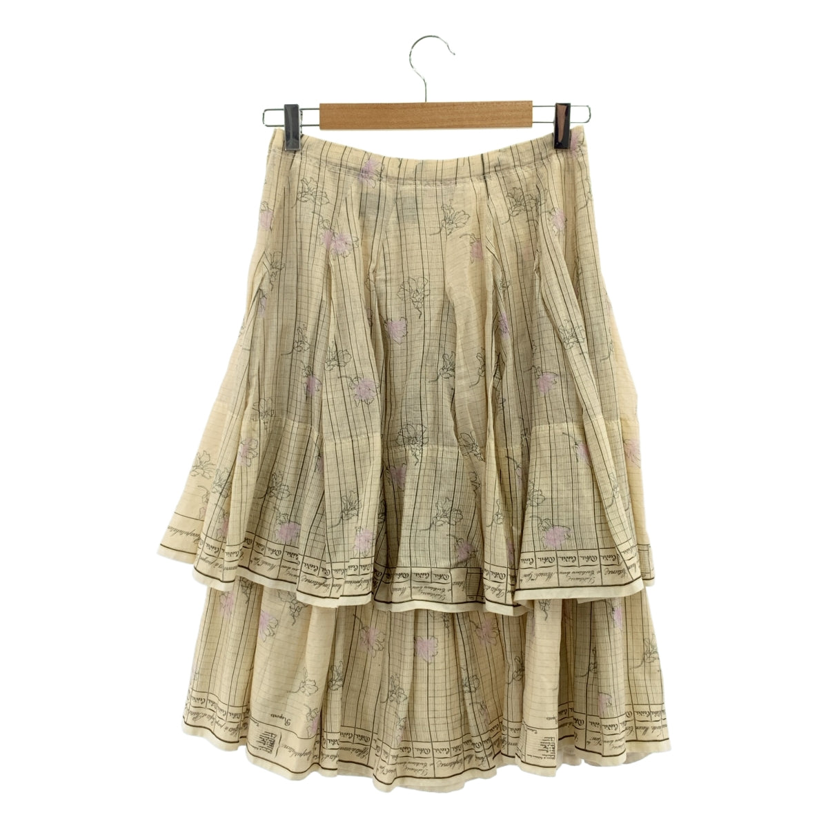 COMME des GARÇONS 針織 | 棉質印花層疊半身裙 | S 碼 | 女款