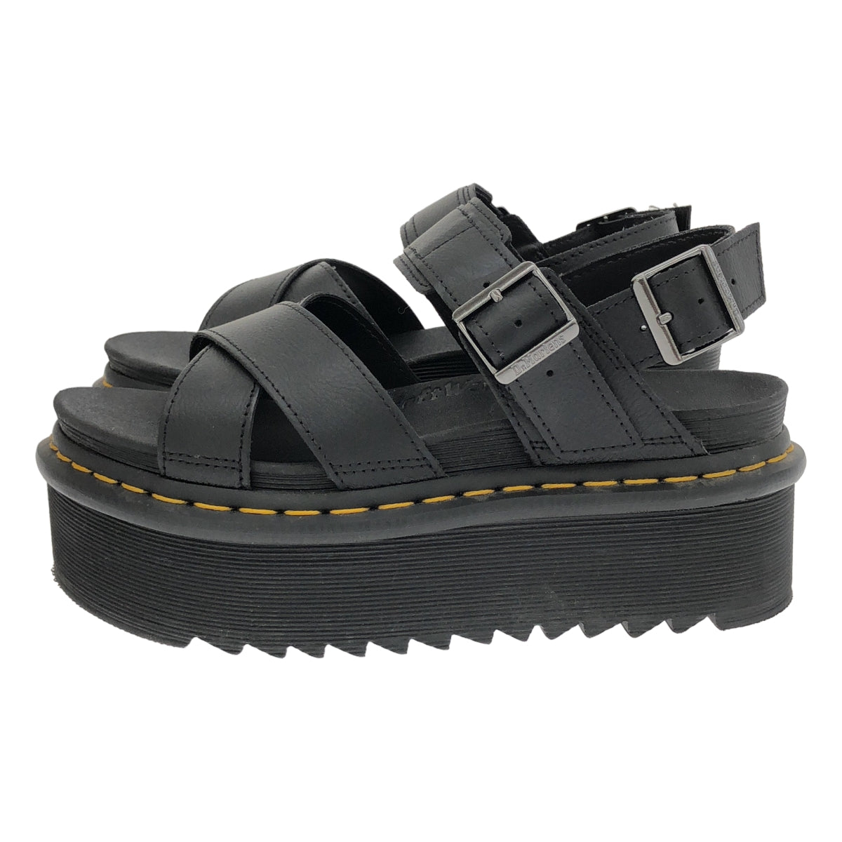 Dr.Martens / 닥터 마틴 | Voss II Quad / 크로스 스트랩 플랫폼 샌들 | 5 | 블랙 | 여성