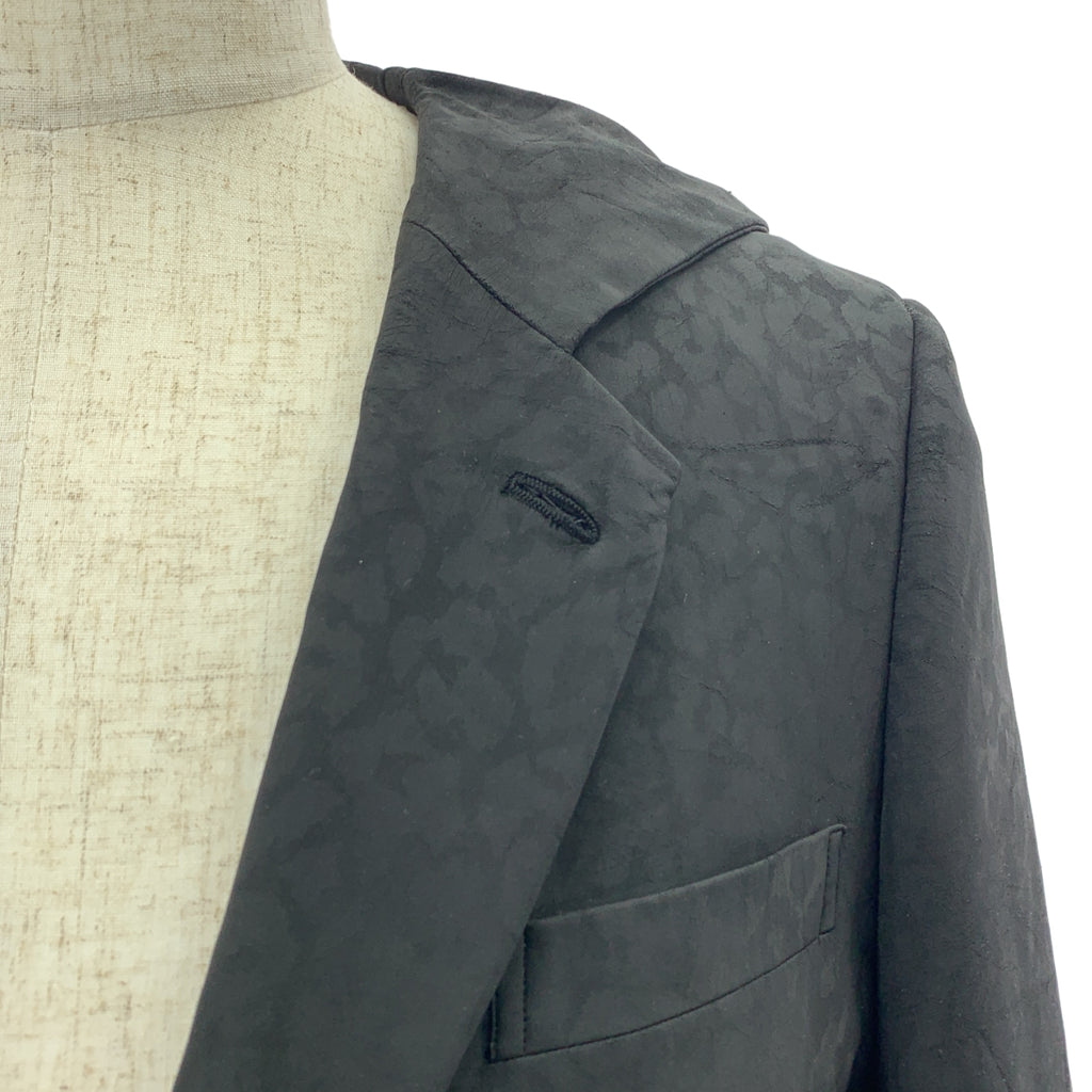 COMME des GARCONS HOMME PLUS / コムデギャルソンオムプリュス | 2009SS | ポリエステル 樹脂加工 変形 ドローストリング シングル ジャケット フーディ / 柄総裏地 | M | メンズ
