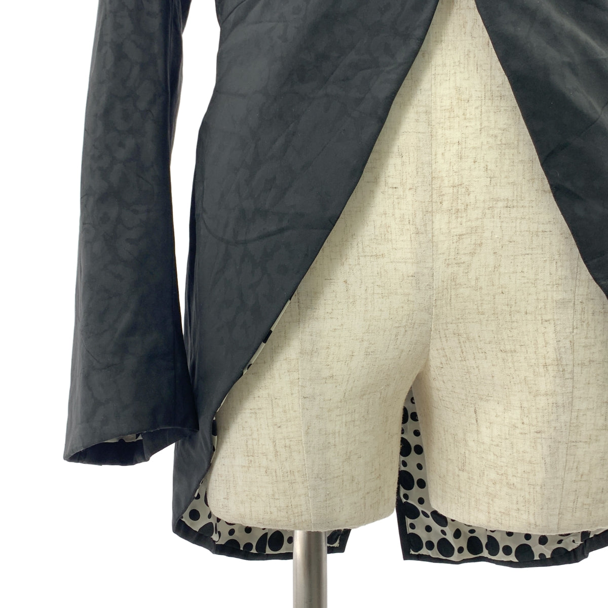 COMME des GARCONS HOMME PLUS / コムデギャルソンオムプリュス | 2009SS | ポリエステル 樹脂加工 変形 ドローストリング シングル ジャケット フーディ / 柄総裏地 | M | メンズ