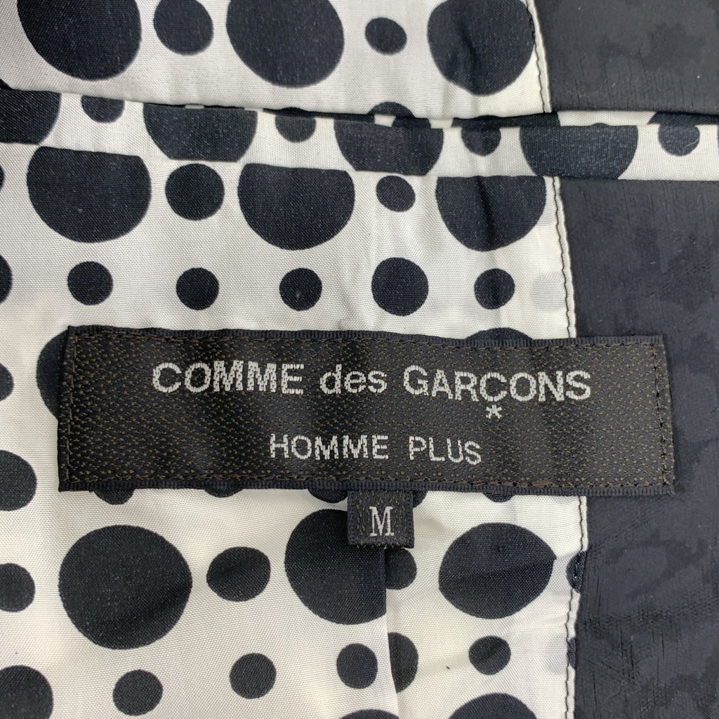 COMME des GARCONS HOMME PLUS / コムデギャルソンオムプリュス | 2009SS | ポリエステル 樹脂加工 変形 ドローストリング シングル ジャケット フーディ / 柄総裏地 | M | メンズ
