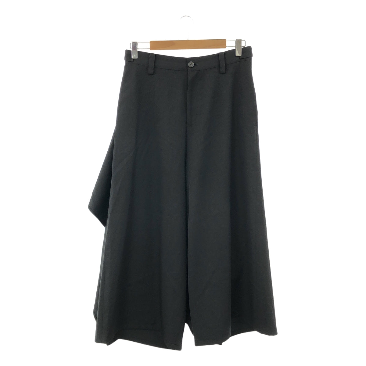 Yohji Yamamoto FEMME | 2024AW | WOOL GABARDINE BACKSIDE WRAP S PANTS Wool gabardine wide pants with back flap | 2 | Women's