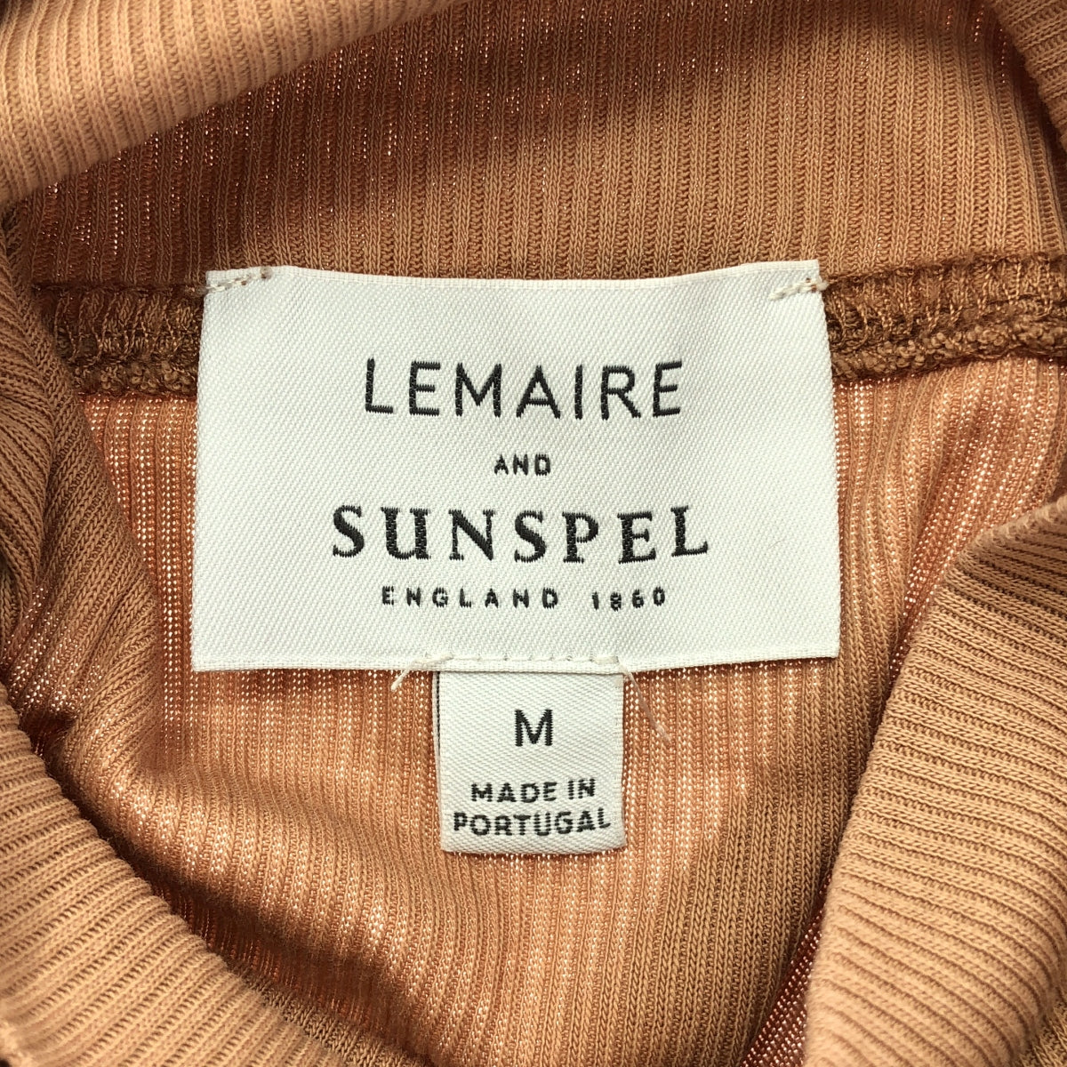 LEMAIRE / Lemaire | × SUNSPEL / Sunspel Ribbed Turtleneck Cut and Sew Top | M | Men's