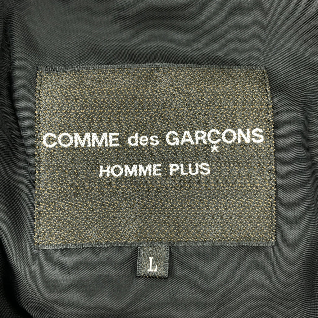 【美品】  COMME des GARCONS HOMME PLUS / コムデギャルソンオムプリュス | 2019SS | 迷彩 ジャカード シャーリング ダブルブレスト コート | L | オリーブ | メンズ
