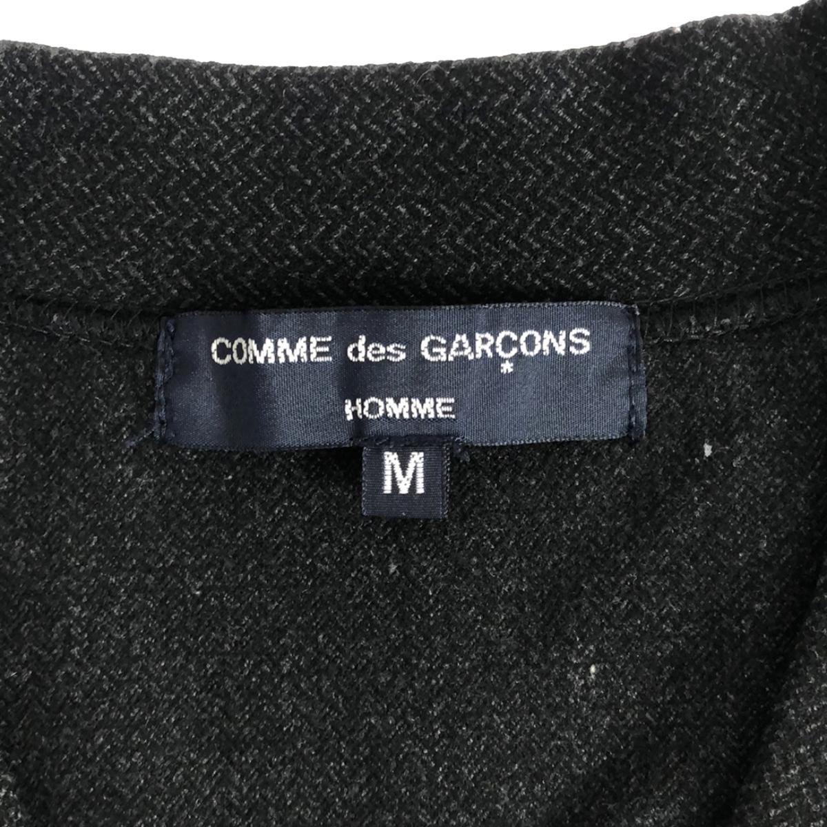 COMME des GARCONS HOMME / 컴데 갤슨 옴므 | 2017AW | 폴리 에스테르 헤링본 니트 가디건 | M | 남성